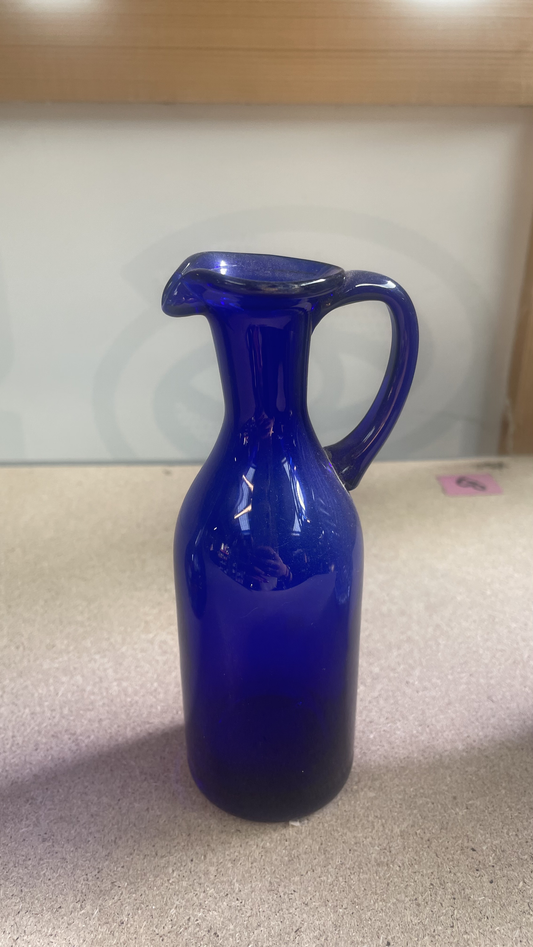 Vase cruche bleu - verre