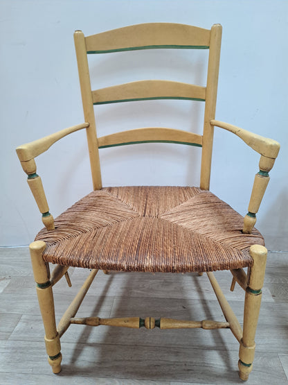 Lot de chaise de cuisine jaune