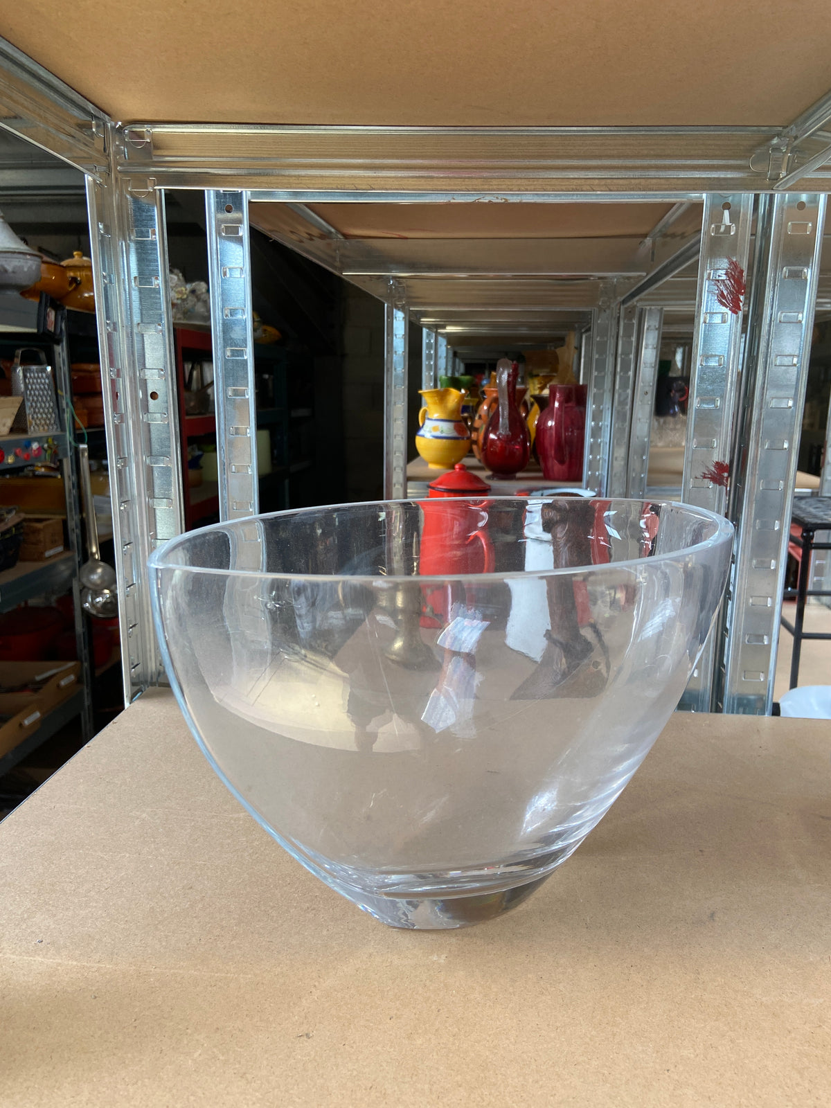 Vase/saladier - verre transparent