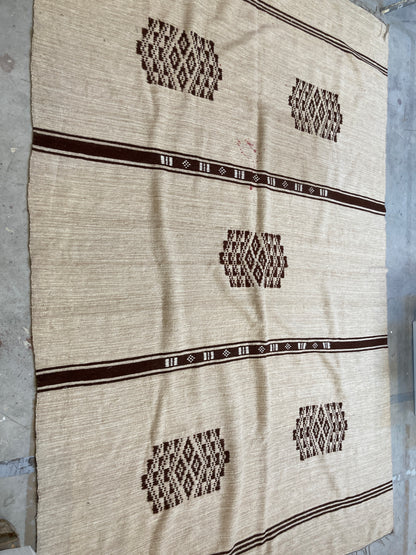 Tapis oriental beige et marron