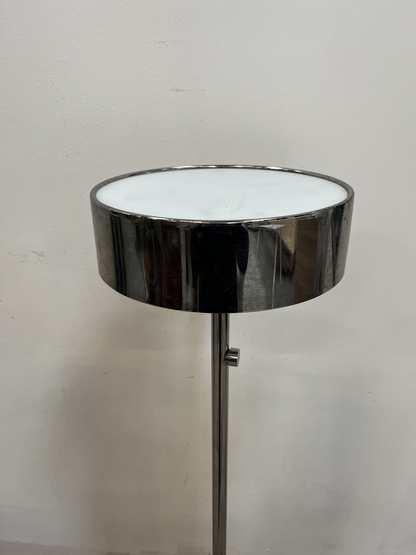 Lampadaire acier chromé