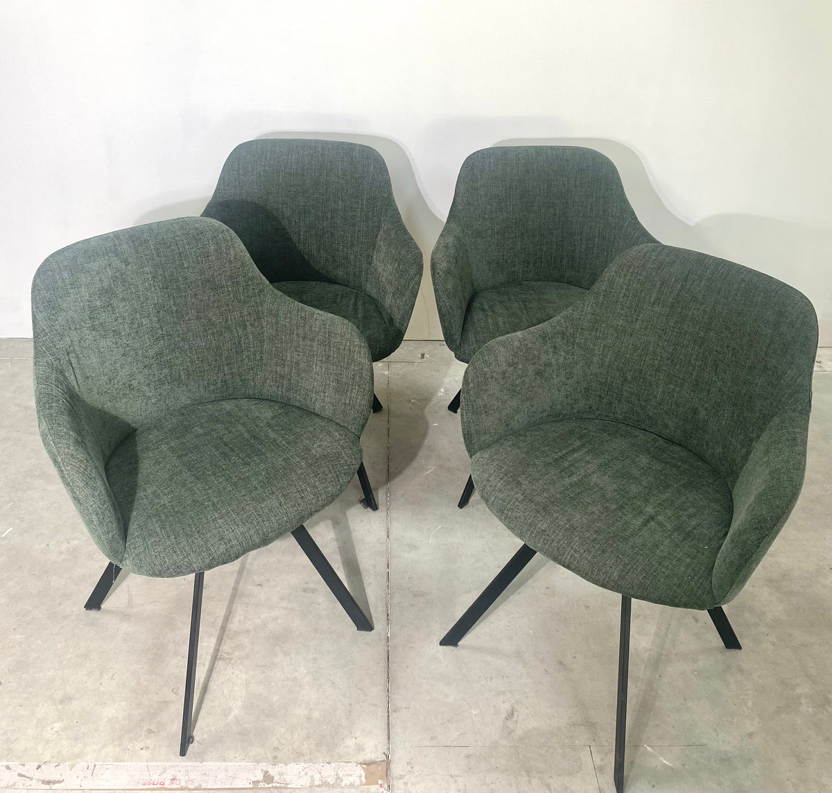 Chaise salon - Vert - Tissu