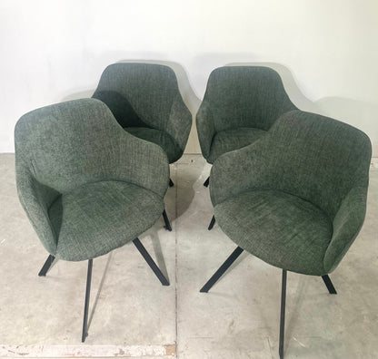 Chaise salon - Vert - Tissu