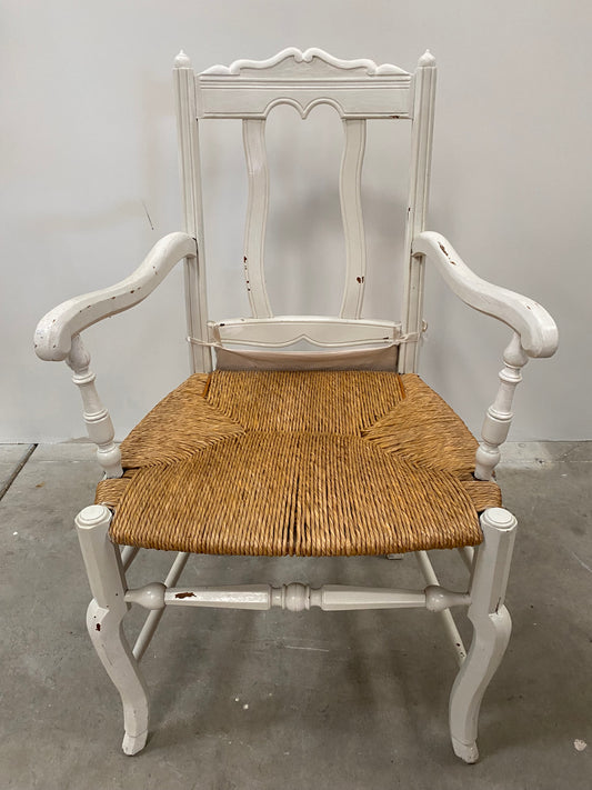 Chaise ancienne de salon blanche