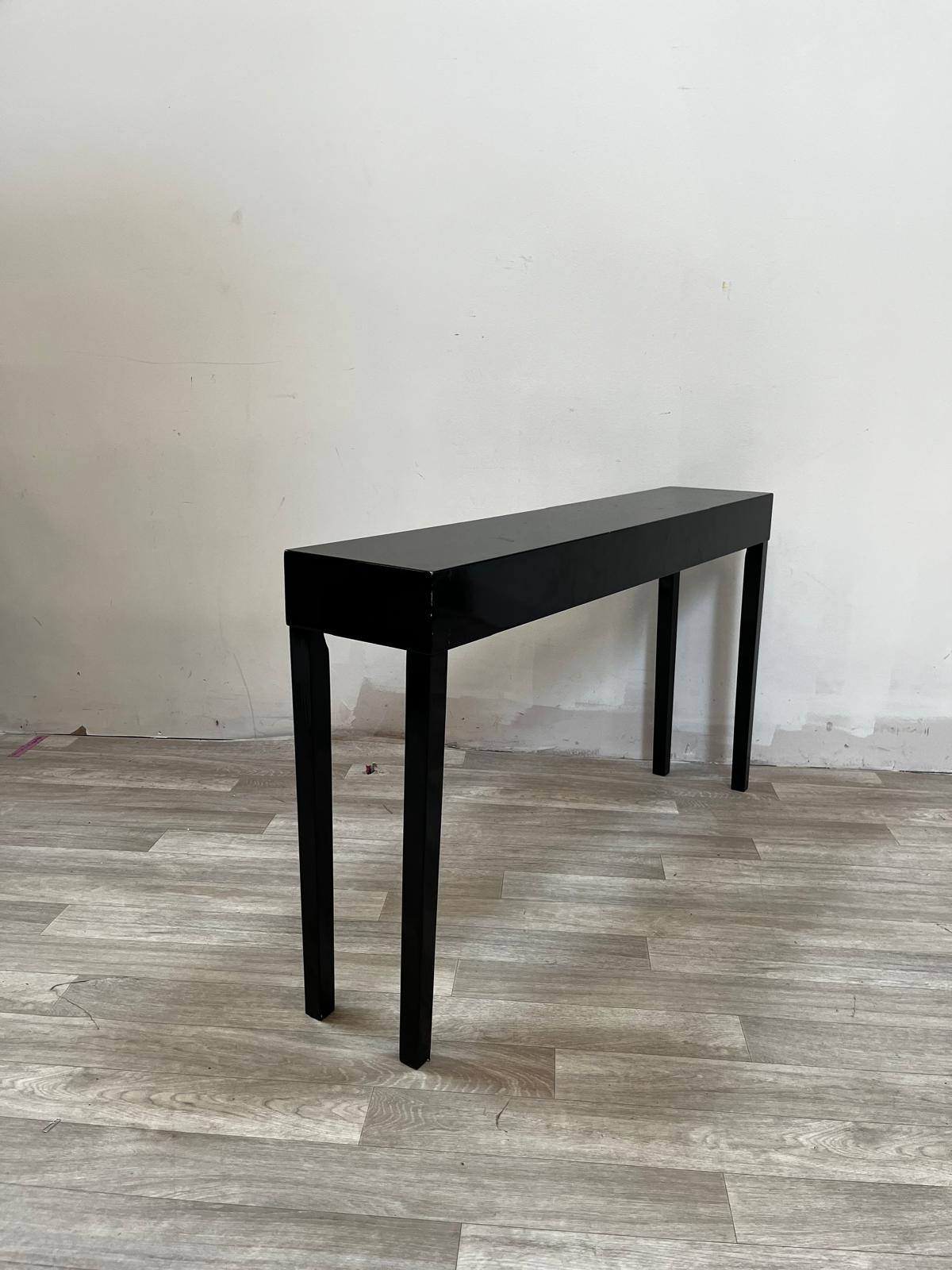 Table haute x2 - Console laquée noir