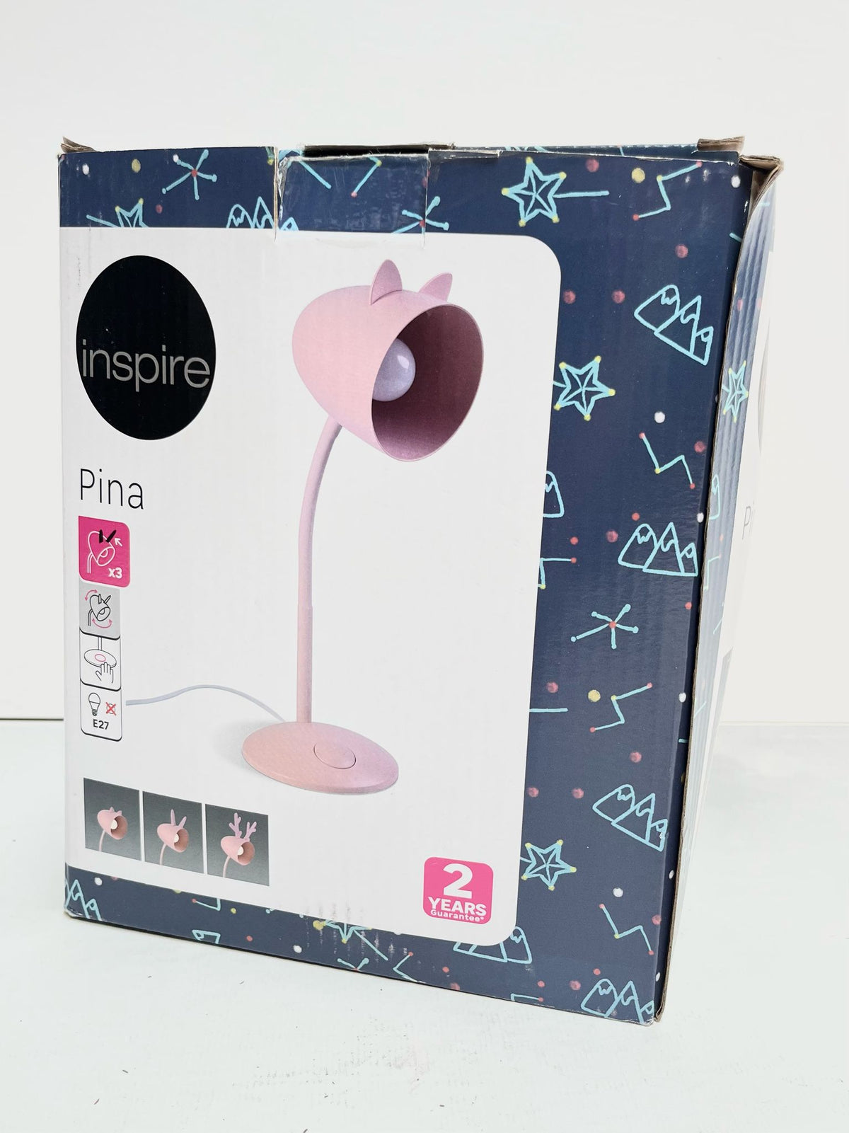 Lampe de bureau rose multi oreille interchangable animaux