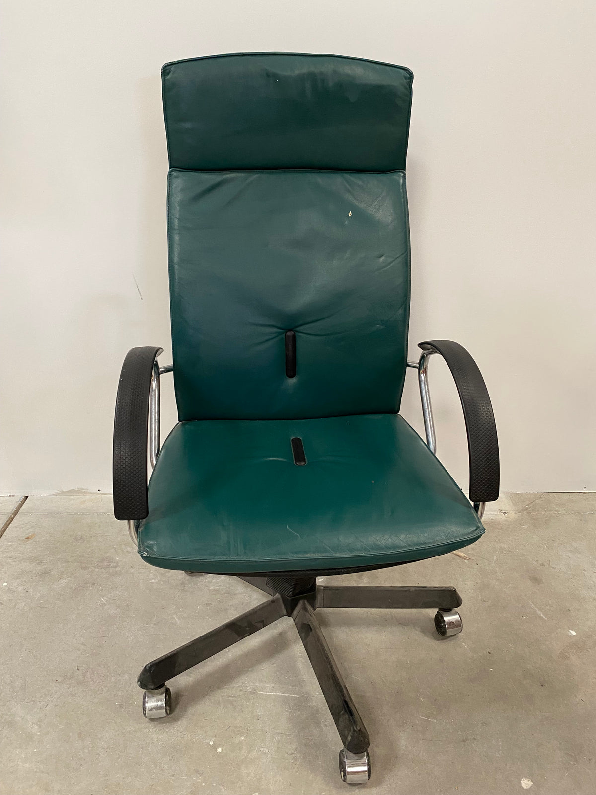 Chaise roulante de bureau verte