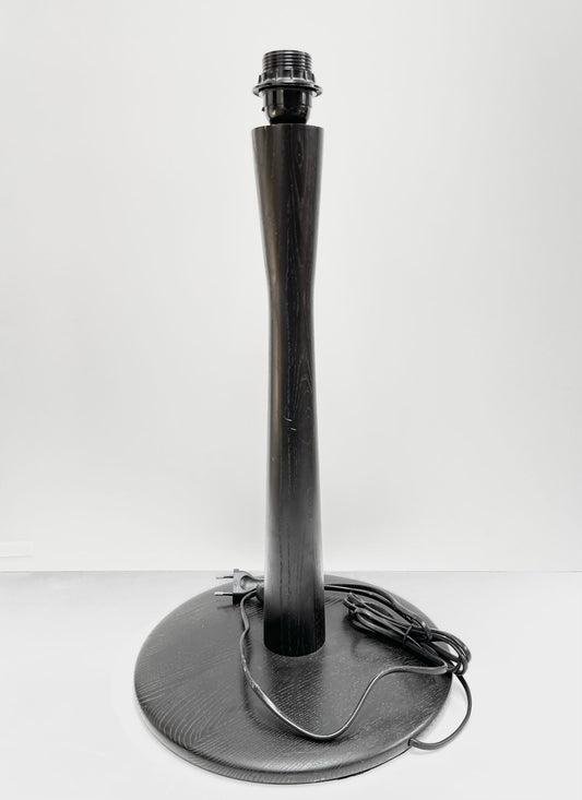 Pied de lampe bois noir