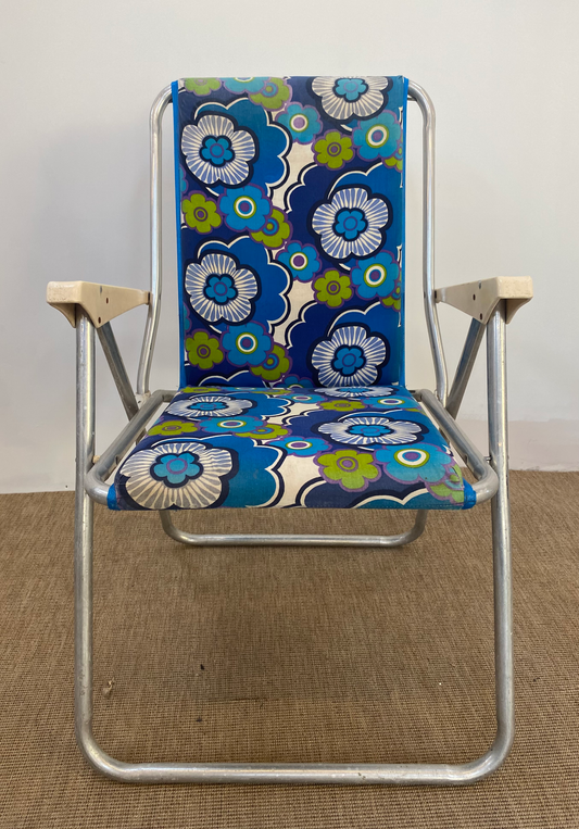 Fauteuil Pliable - Fleur Bleu