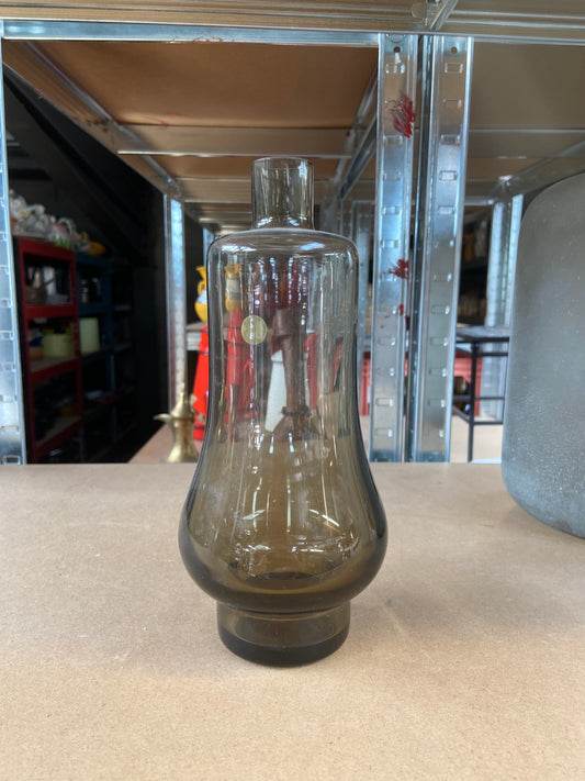 Vase verre fumé poire