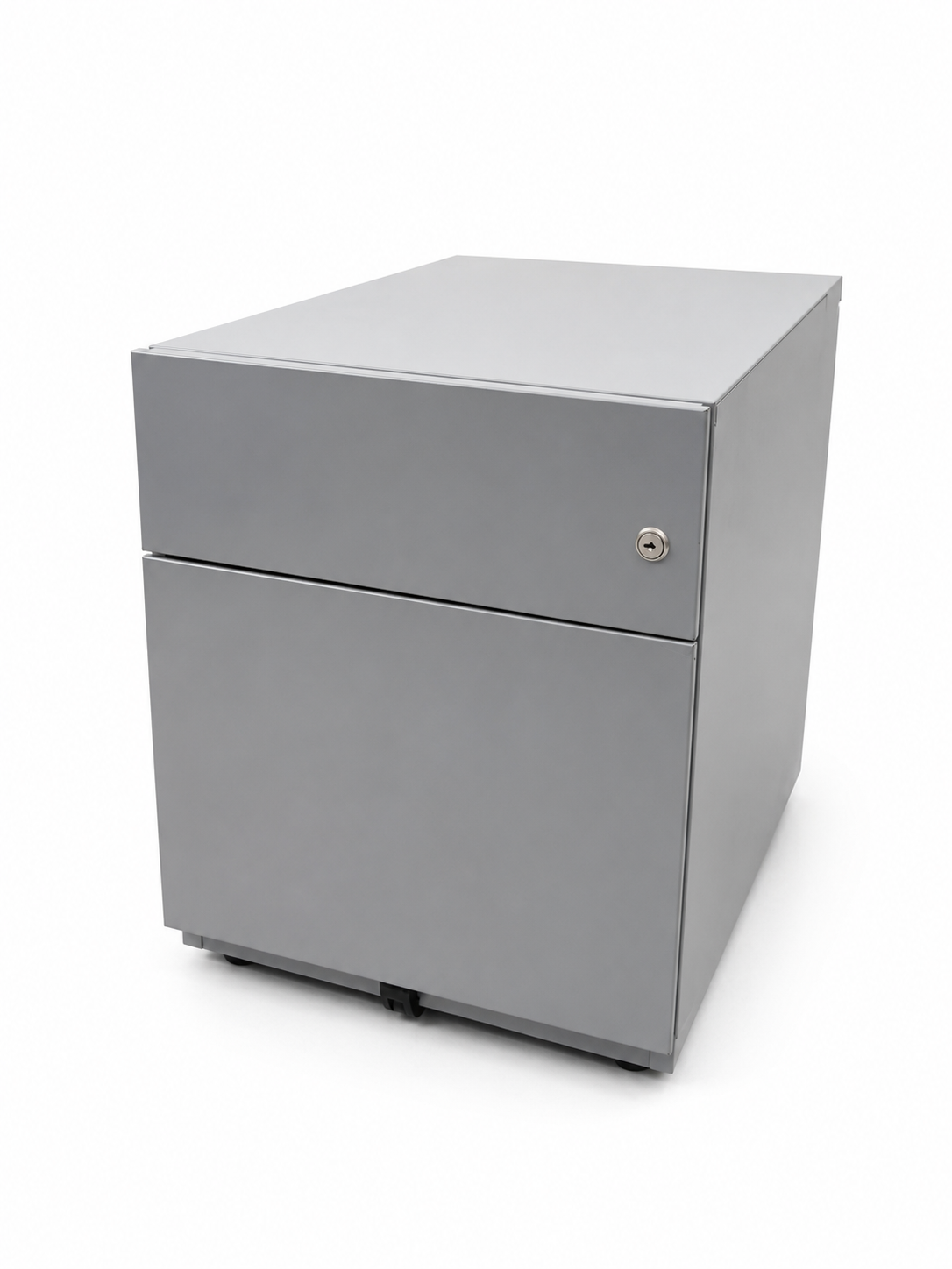 Caisson - bureau gris clair - serrure