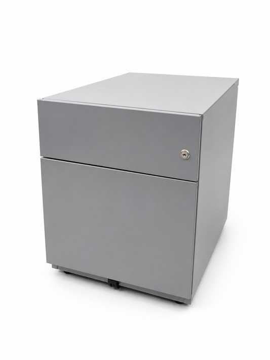 Caisson - bureau gris clair - serrure