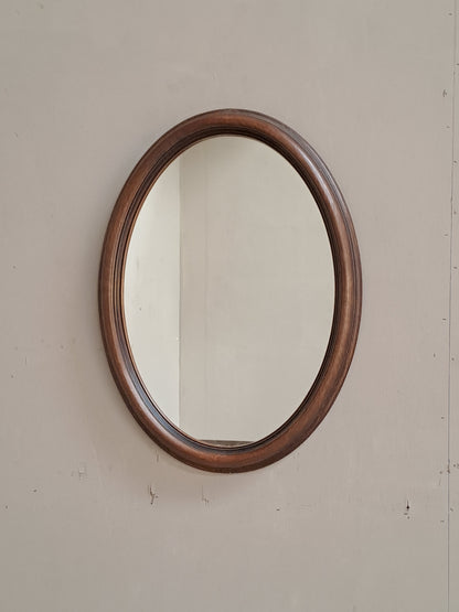 Miroir ovale - encadrement bois