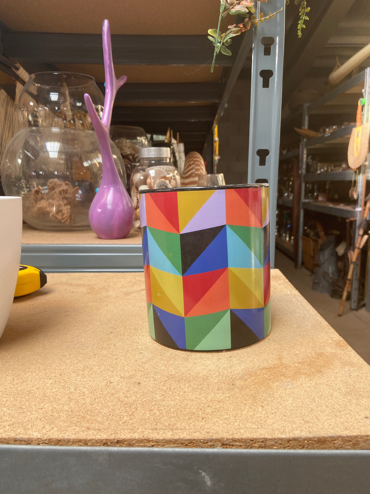 Vase - multicolore - motif géométrique
