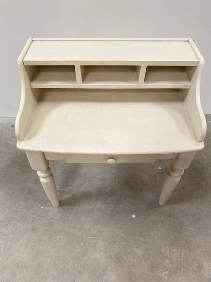 Secrétaire coiffeuse vintage blanc crème