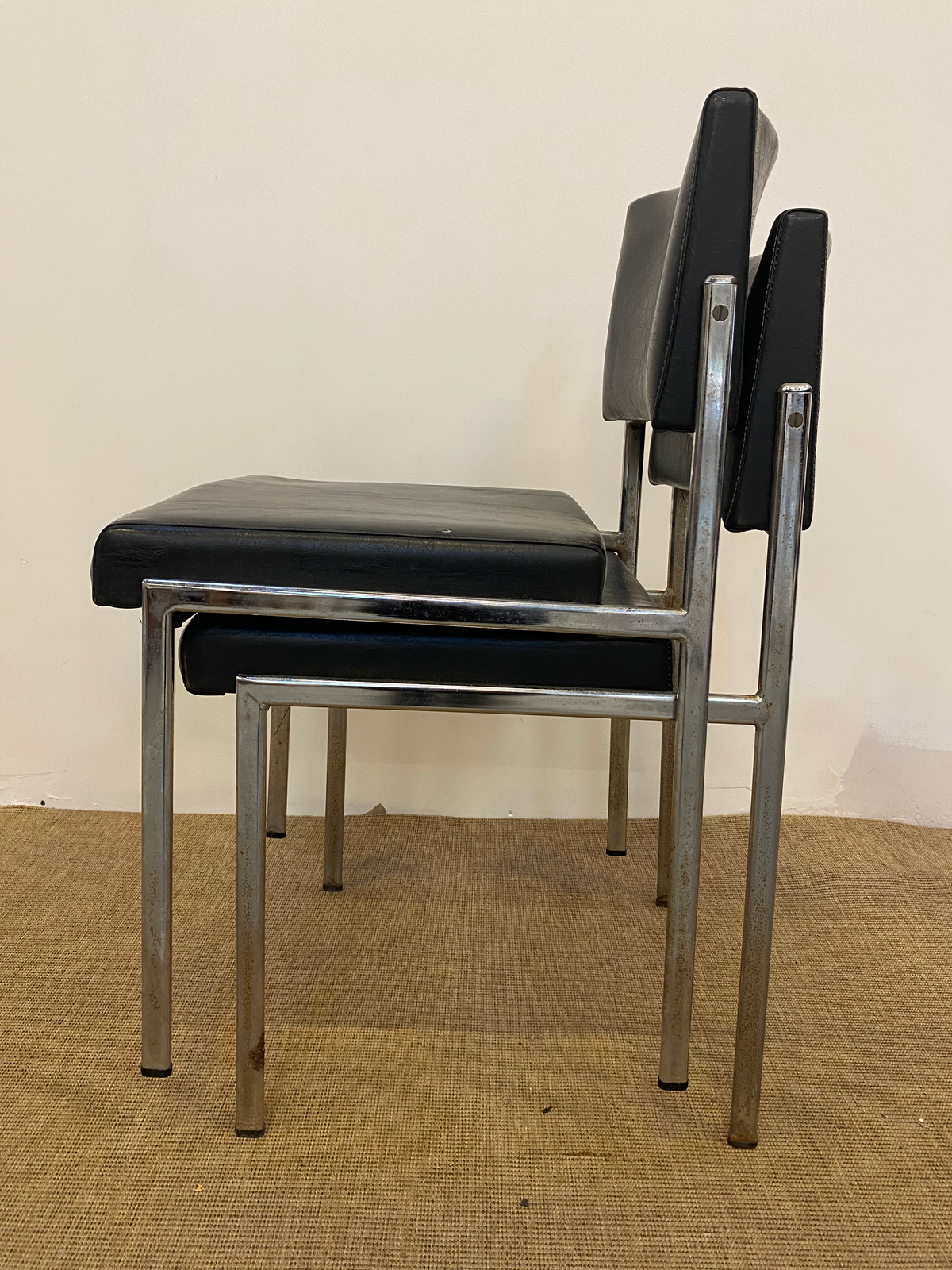 Chaise - Cuir - Noir