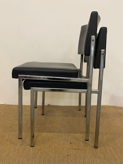 Chaise - Cuir - Noir