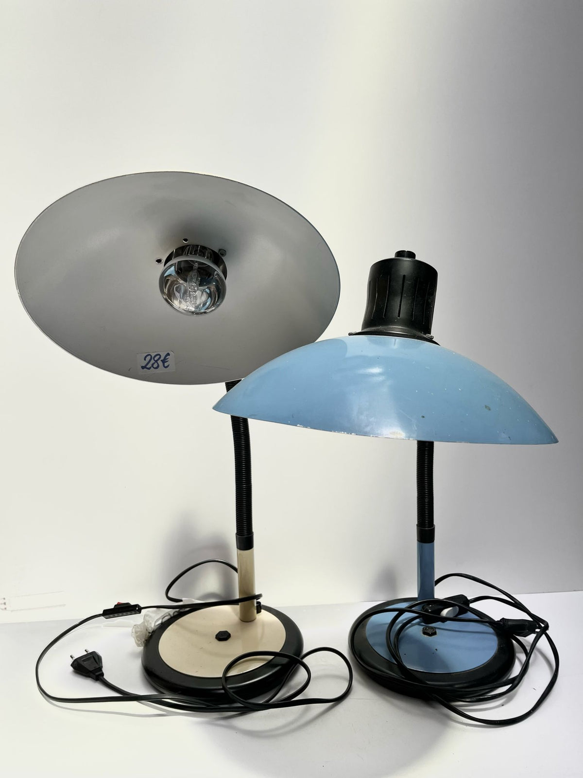 Lampe de bureau bleue