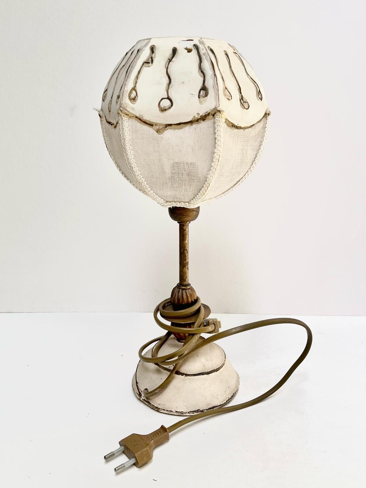 Lampe beige et marron