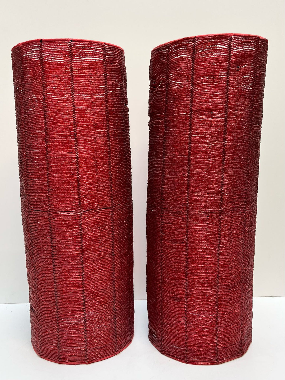 Suspension rouge perle