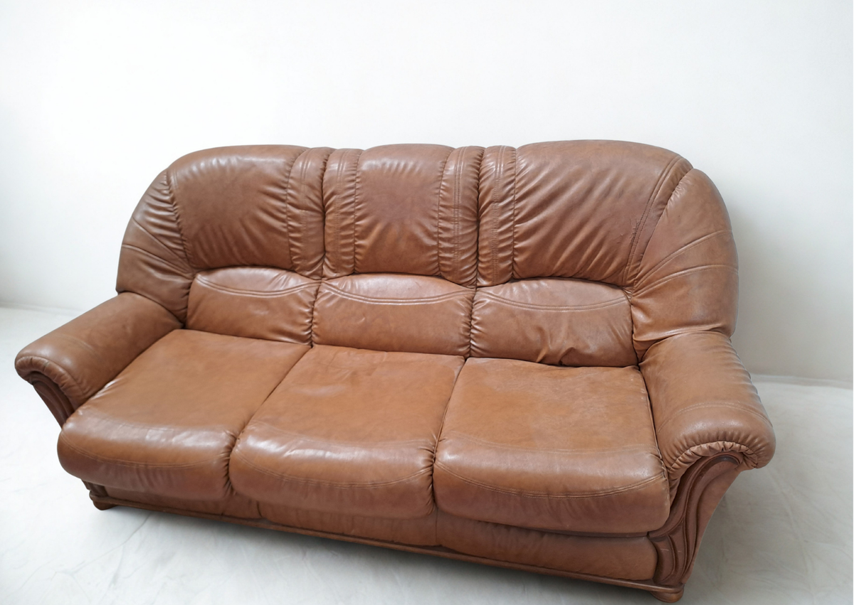 Canapé - cuir - marron