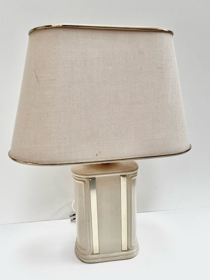 Lampe en céramique beige