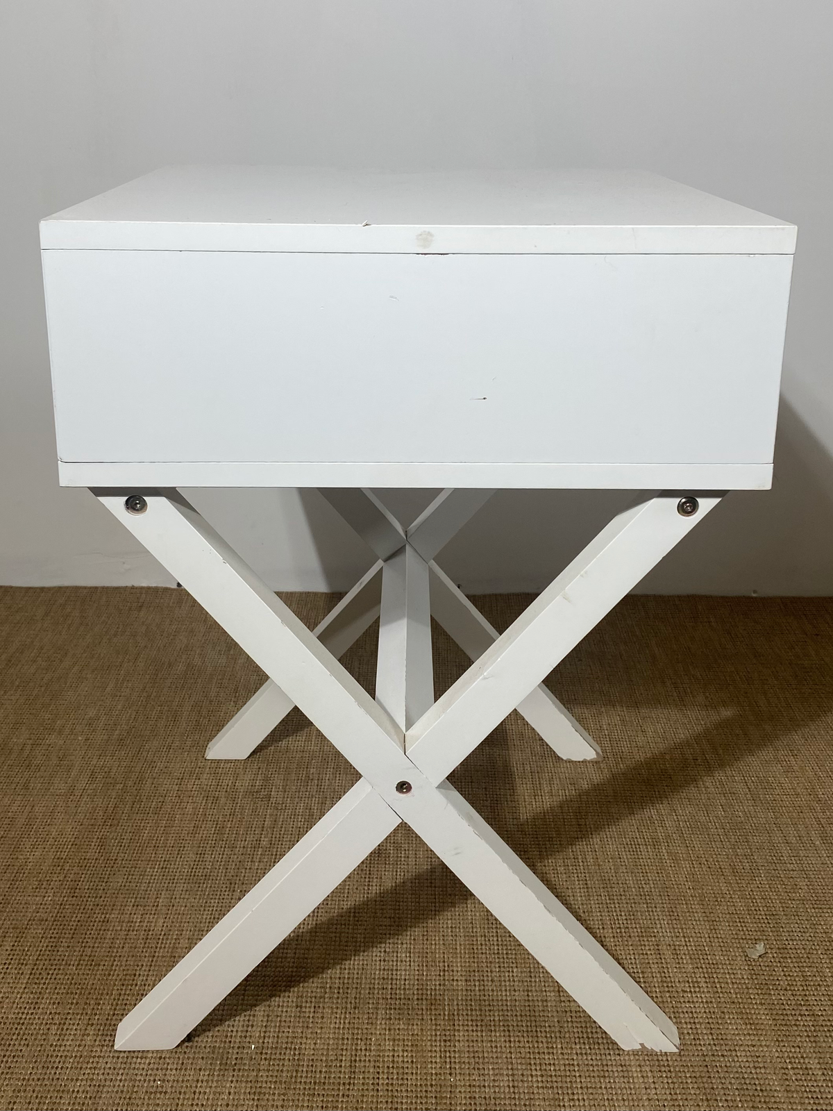 Table de chevet - Bois - Blanc