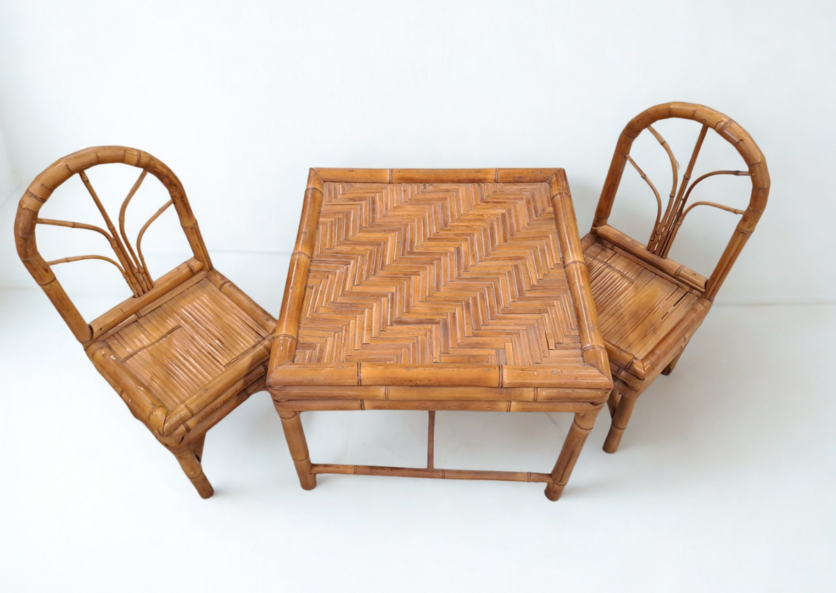 Lot de meuble assortis en osier