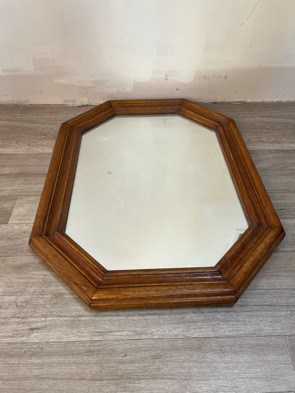 Miroir octogone en bois