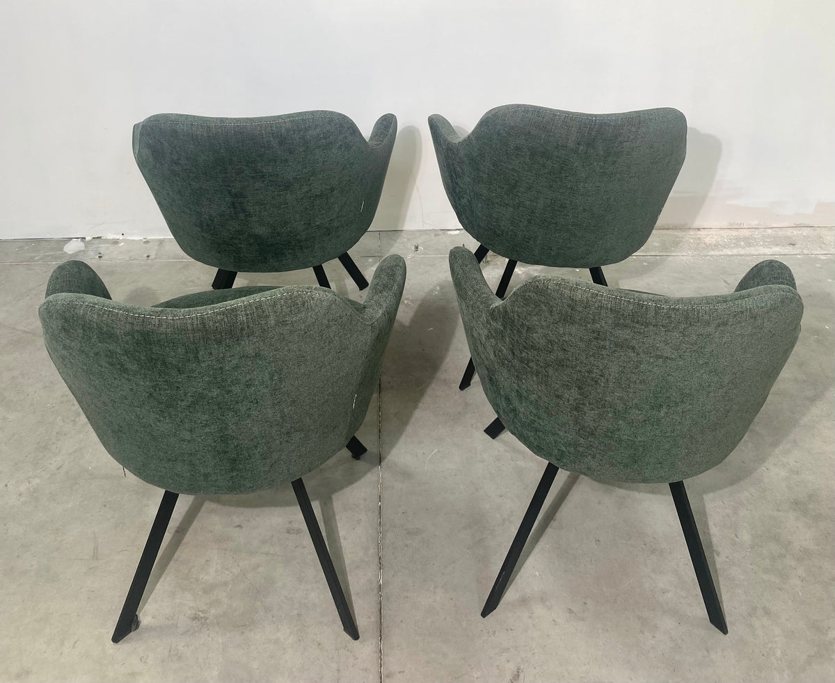 Chaise salon - Vert - Tissu