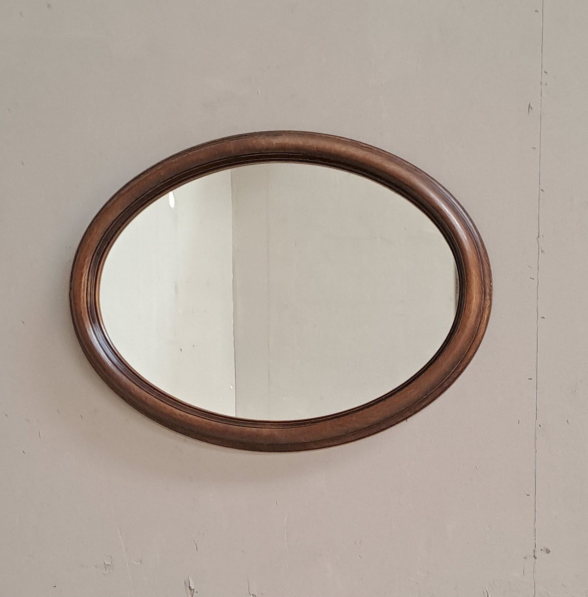 Miroir ovale - encadrement bois
