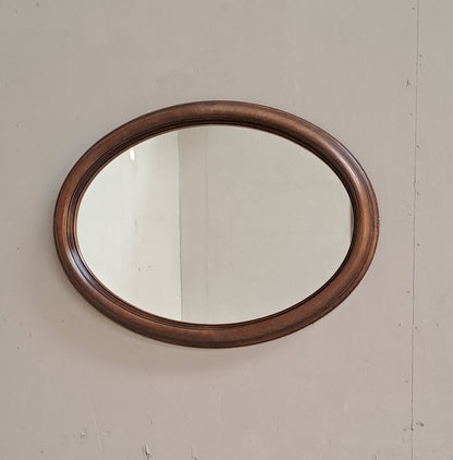 Miroir ovale - encadrement bois