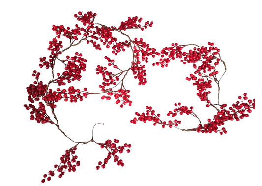 Tiges de baies rouges artificielles