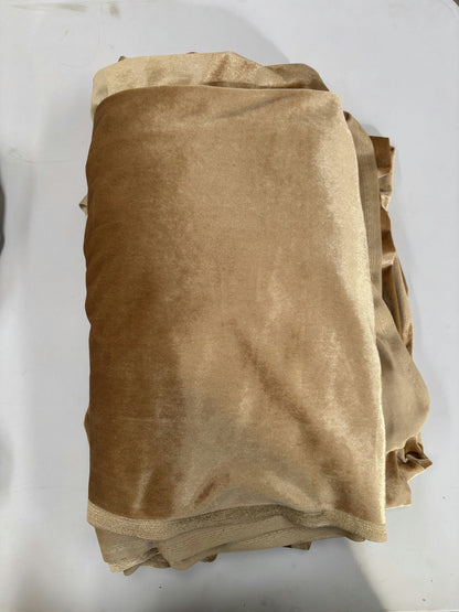 Tissu doré panne de velours