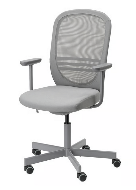 Chaise roulante bureau gris
