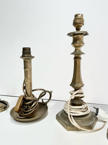 Pied de lampe doré