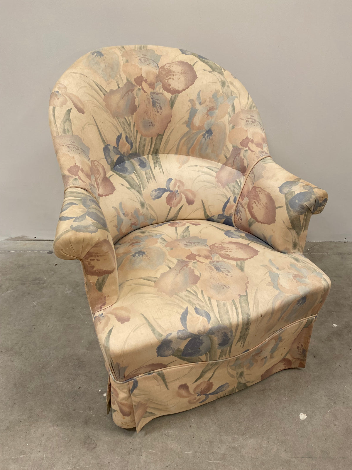 Fauteuil de salon ancien blanc