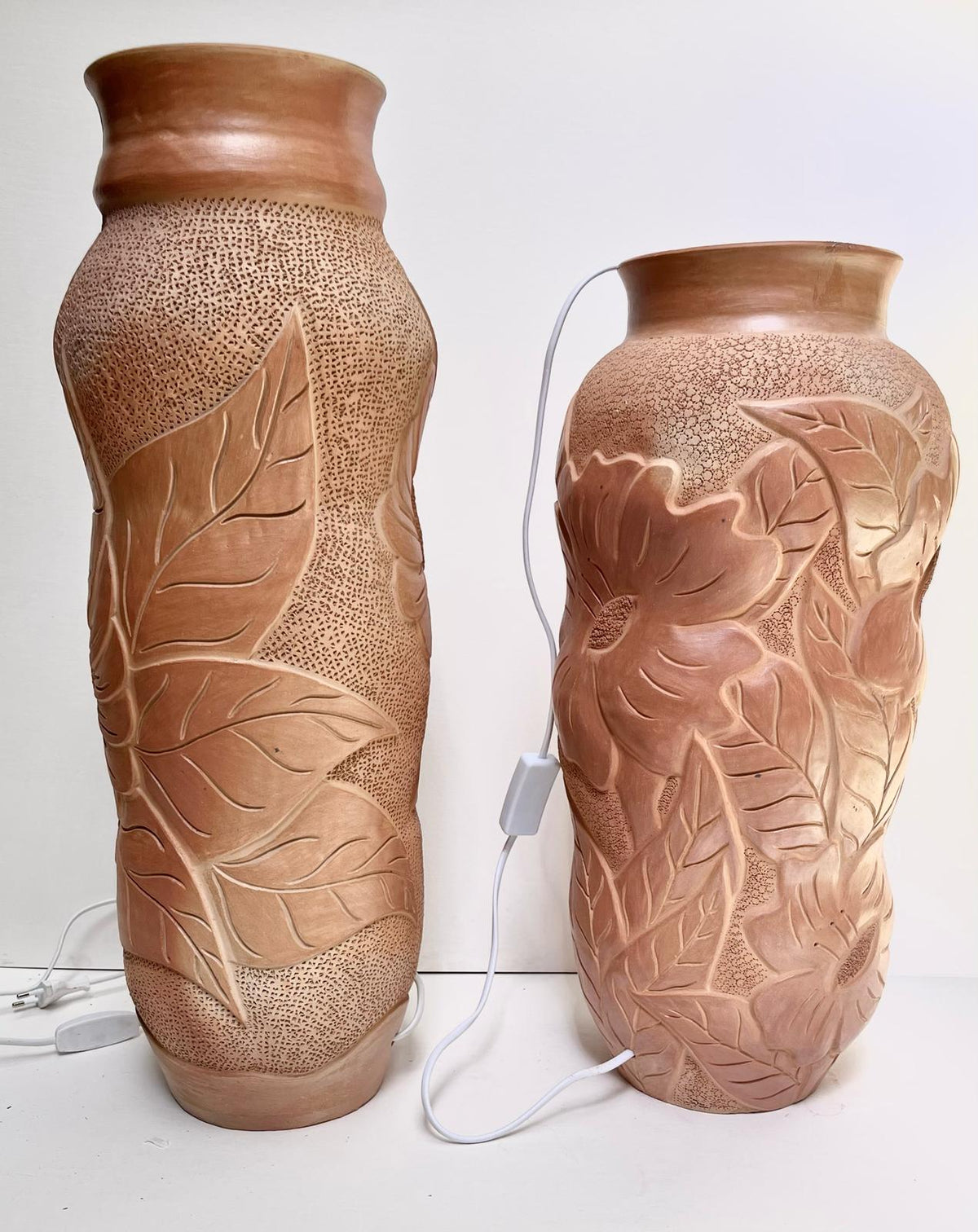 Lampe vase fleurie