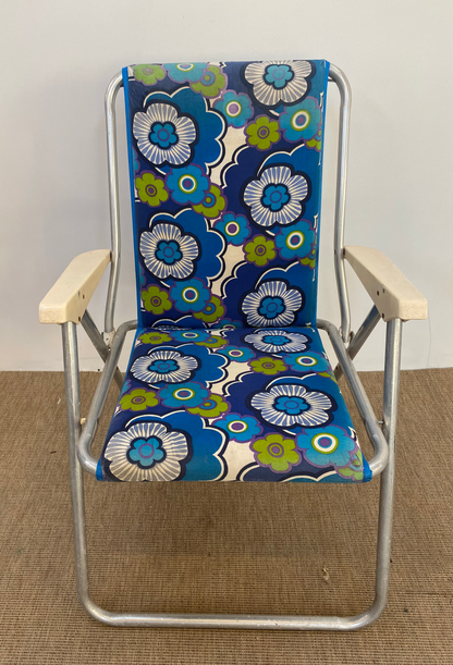 Fauteuil Pliable - Fleur Bleu
