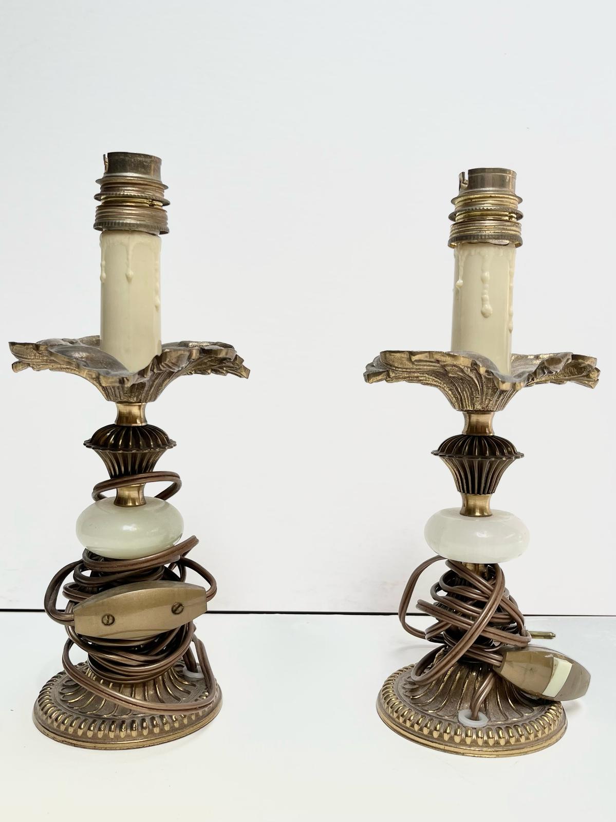 Pied de lampe chandelle fleur