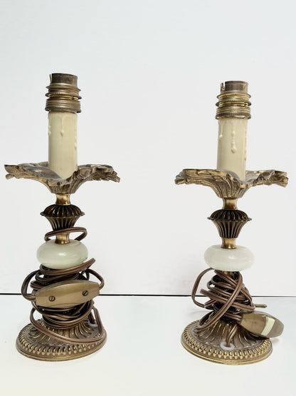 Pied de lampe chandelle fleur