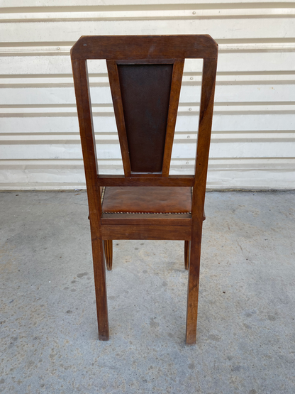 Chaise - Bois - Cuir