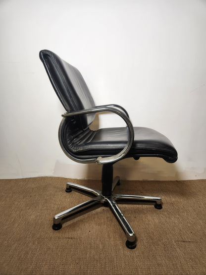 Chaise de bureau cuir noir