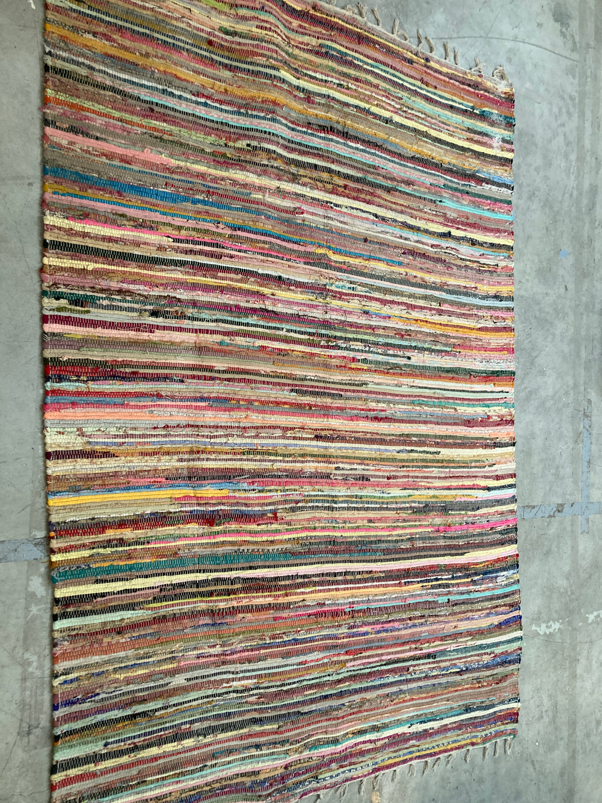 Tapis chiffons multicolore