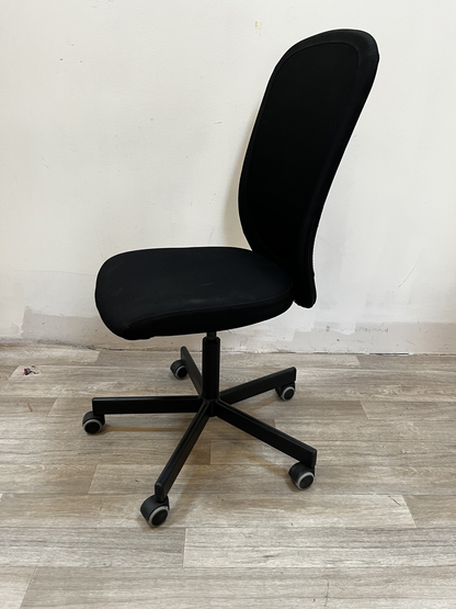 Fauteuil bureau noir sans accoudoir