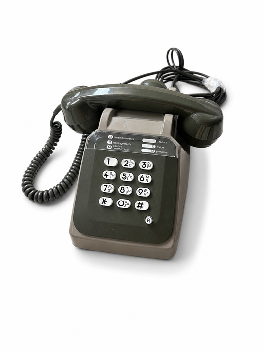 Téléphone à cadran avec écouteur - Fiche gigogne