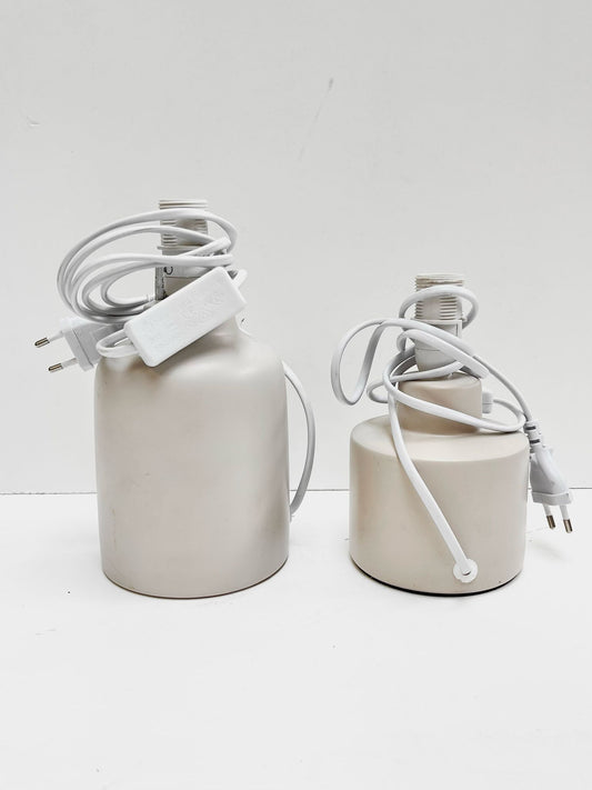 Pieds de lampes en céramique beige