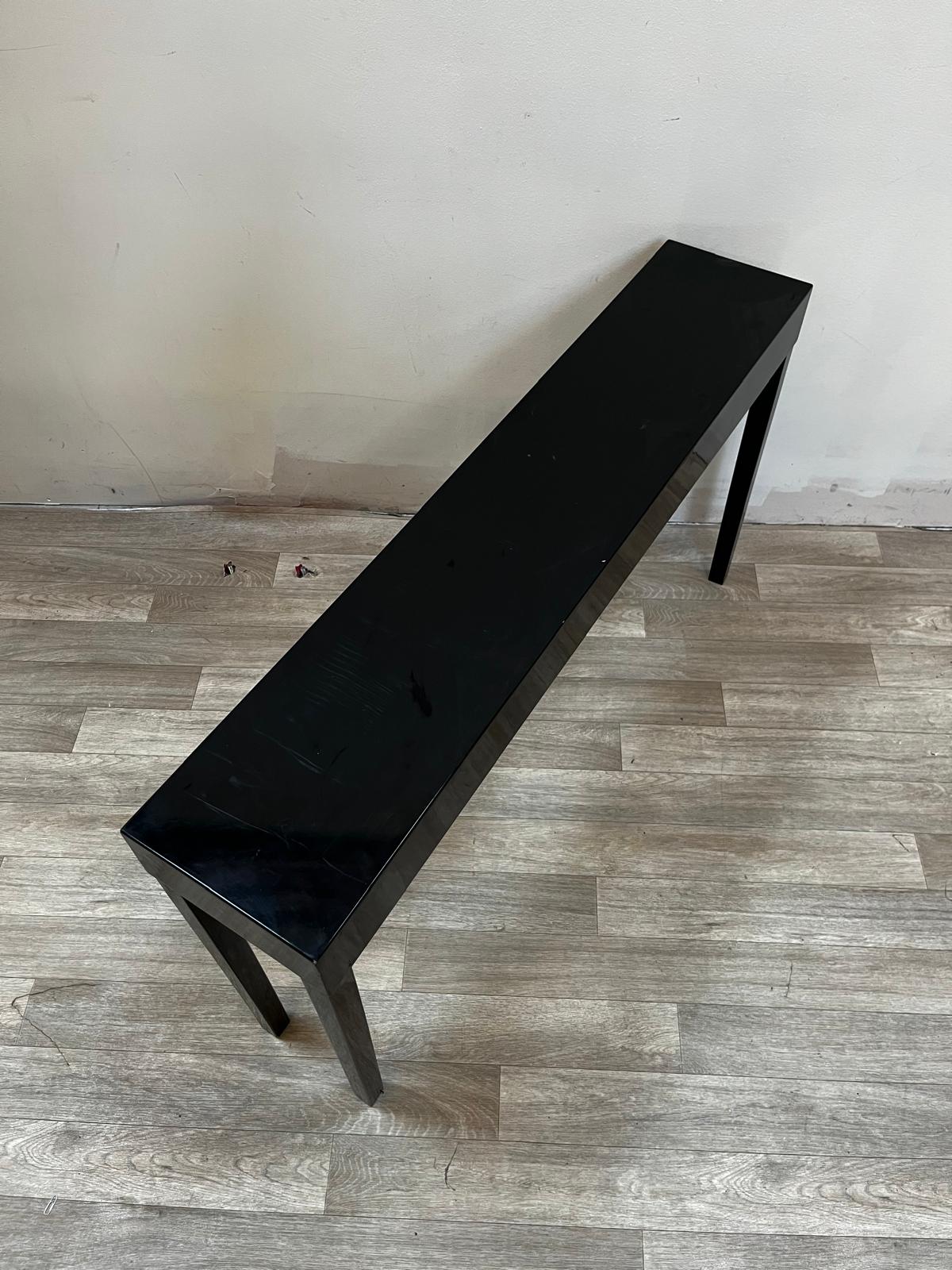 Table haute x2 - Console laquée noir