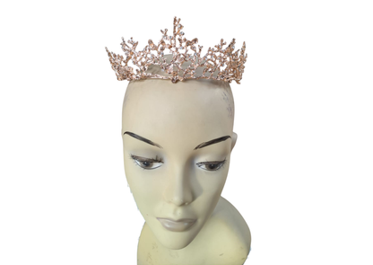 Diadème rose et strass