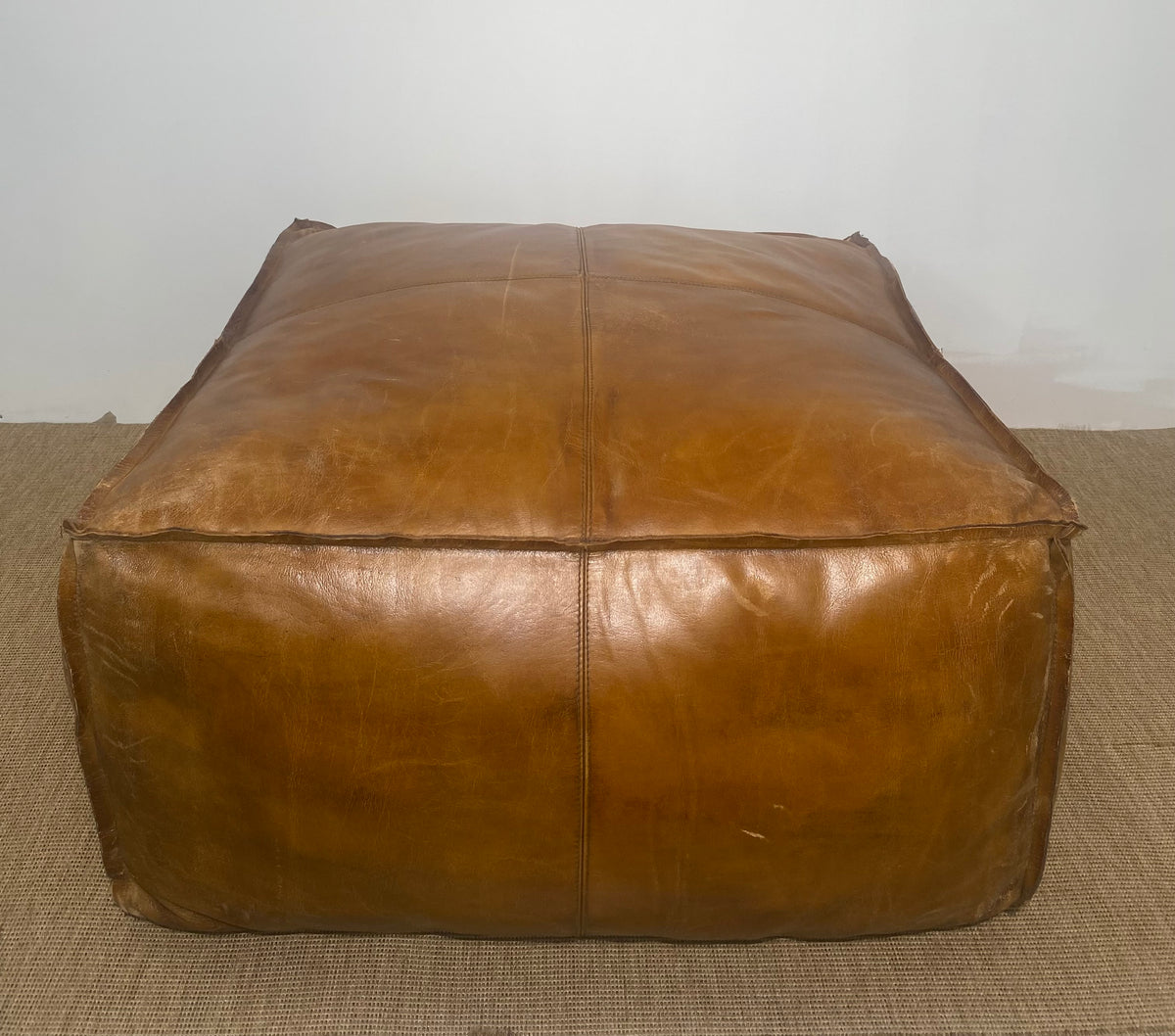 Gros Pouf - Marron - Cuir